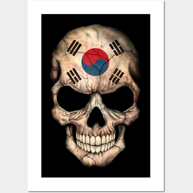 South Korean Flag Skull Wall Art by jeffbartels